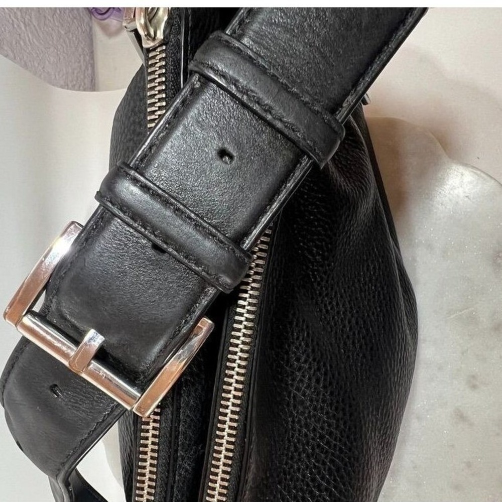 Michael‎ Kors Leather Shoulder Bag Black Pebbled Dual Zip Snap  05/2015 READ - Picture 6 of 9